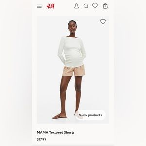 H&M Mama maternity texture shorts